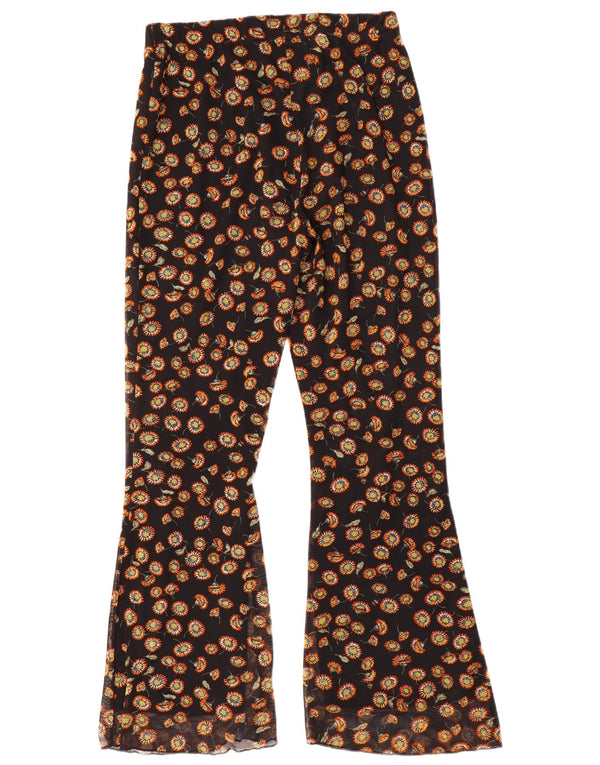 Joe Browns Dame Flare Casual Bukser UK 12 Medium W32 L31 Black Floral