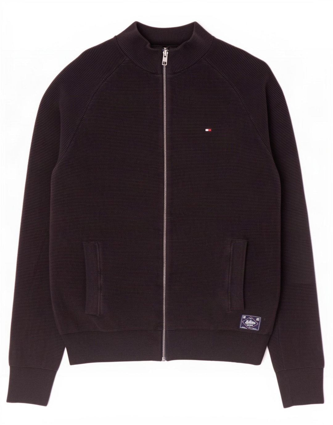 Tommy Hilfiger Herre Cardigan Sweater Medium Sort Bomuld