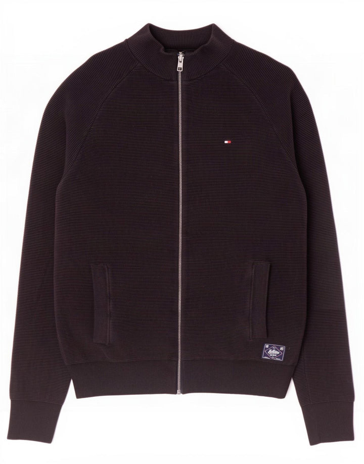 Tommy Hilfiger Herre Cardigan Sweater Medium Sort Bomuld