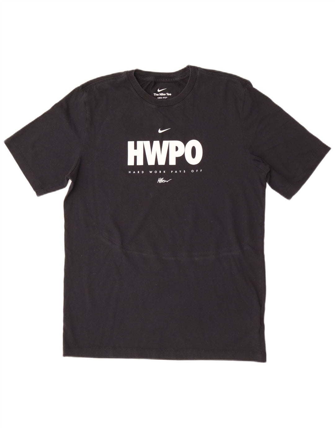 Nike Herre Dri Fit grafisk T-shirt Top Medium Sort Bomuld