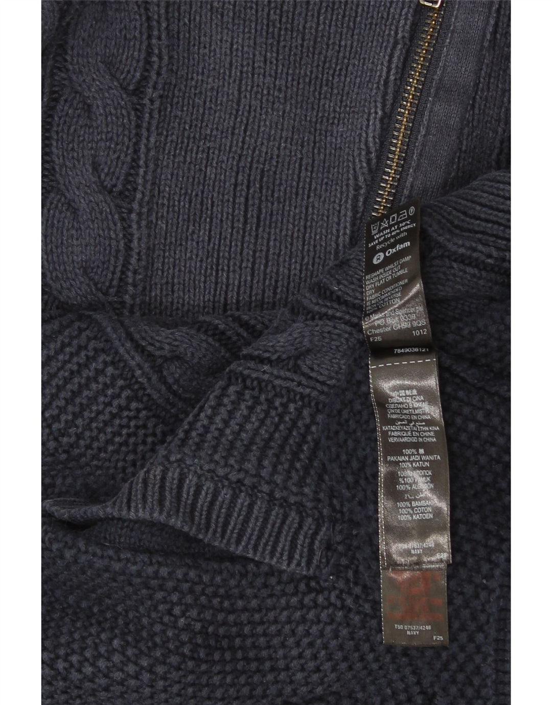 Marks & Spencer Womens Autograph Cardigan Sweater UK 14 Large Navy Blue