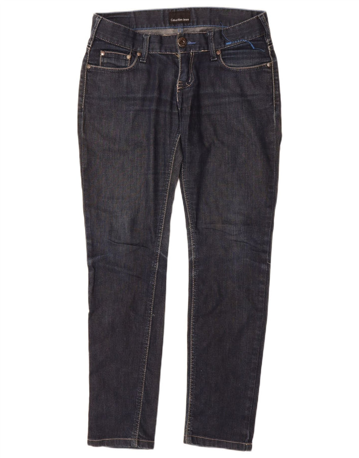 Calvin Klein Dame Slim Jeans W27 L29 Marineblå Bomuld