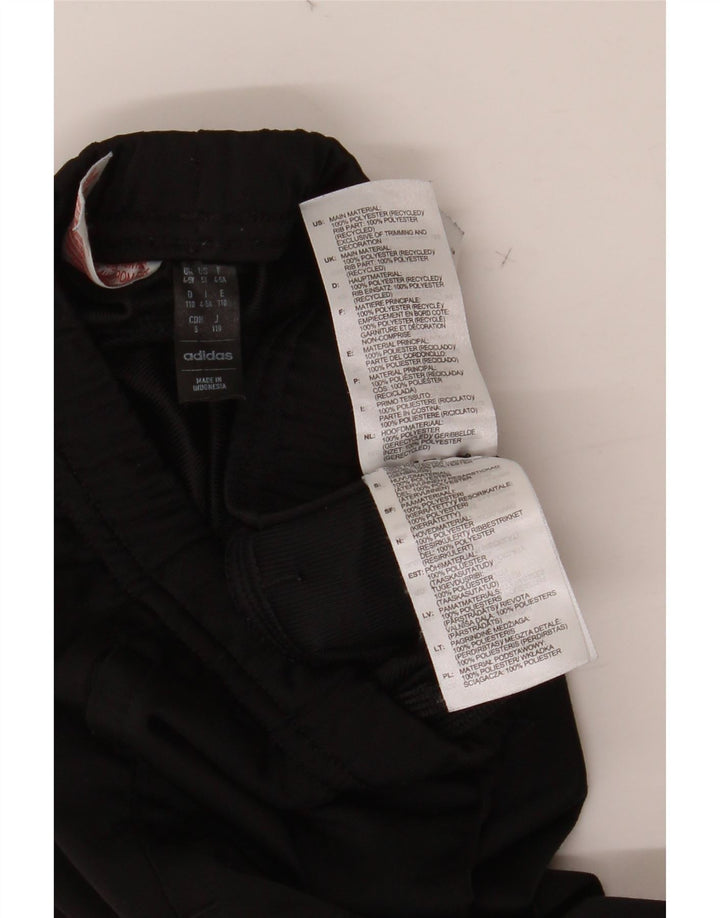 ADIDAS Træningsdragt til drenge Bukser Joggers 4-5 år Sort polyester