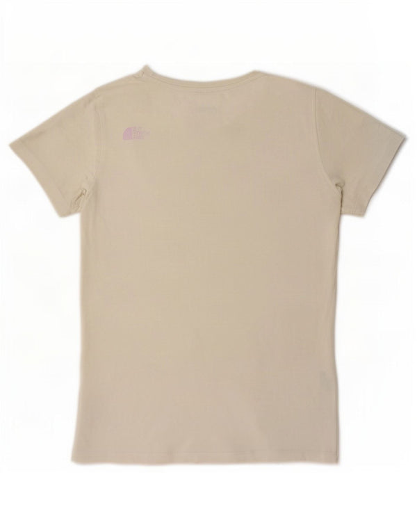 The North Face Kvinders Grafisk T-Shirt Top UK 12 Medium Hvid Bomuld