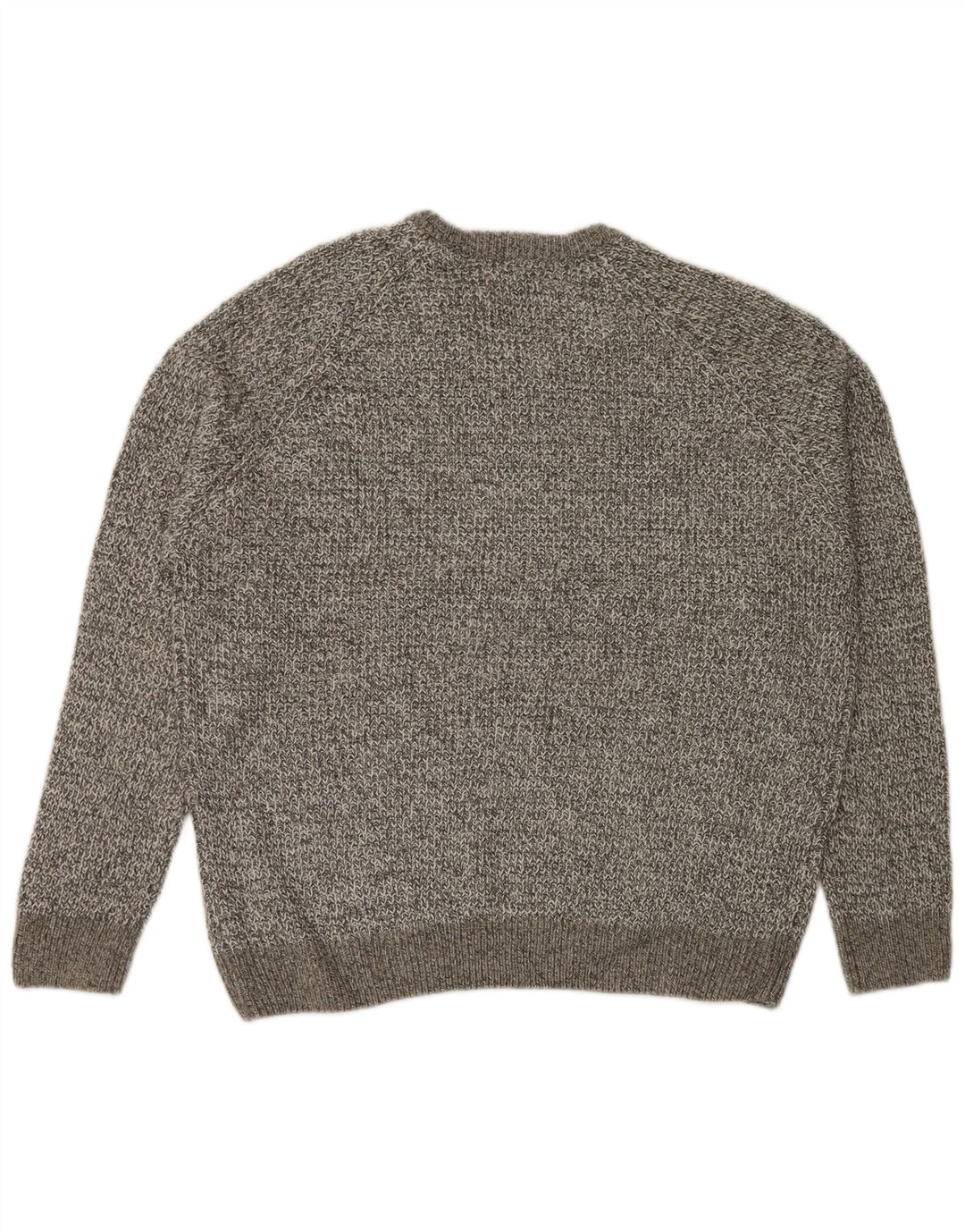 Marks & Spencer herre sweater med rund hals 2XL grå flækket akryl