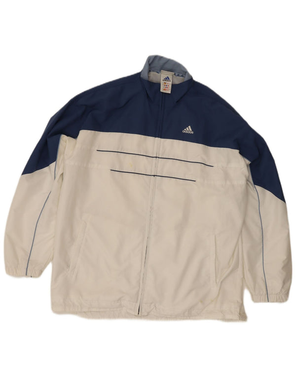 Adidas Womens Oversized træningsdragt Top Jacket UK 16 Large White Colourblock