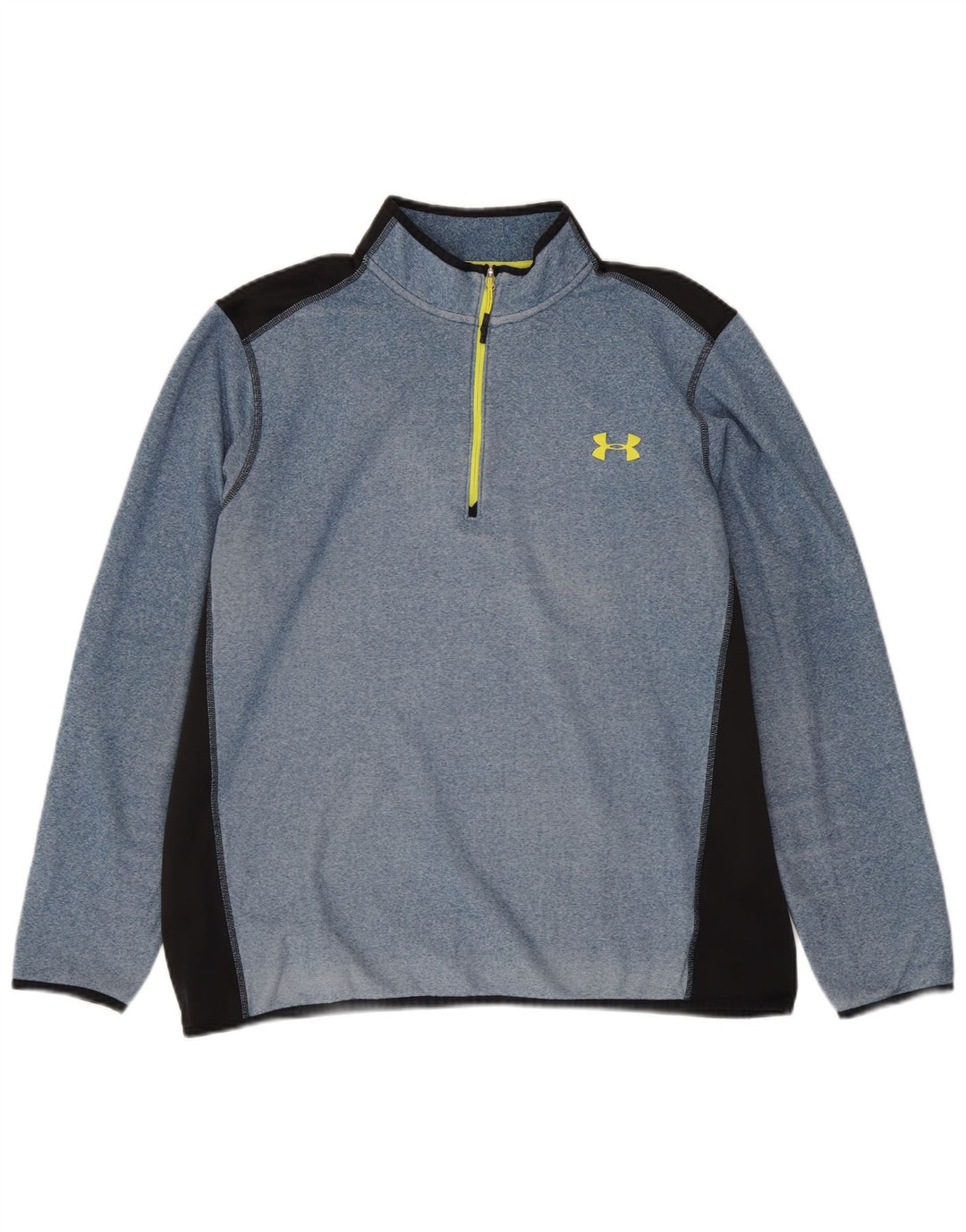 Under Armour Herre Zip Neck Sweatshirt Jumper XL Blå Colourblock Polyester