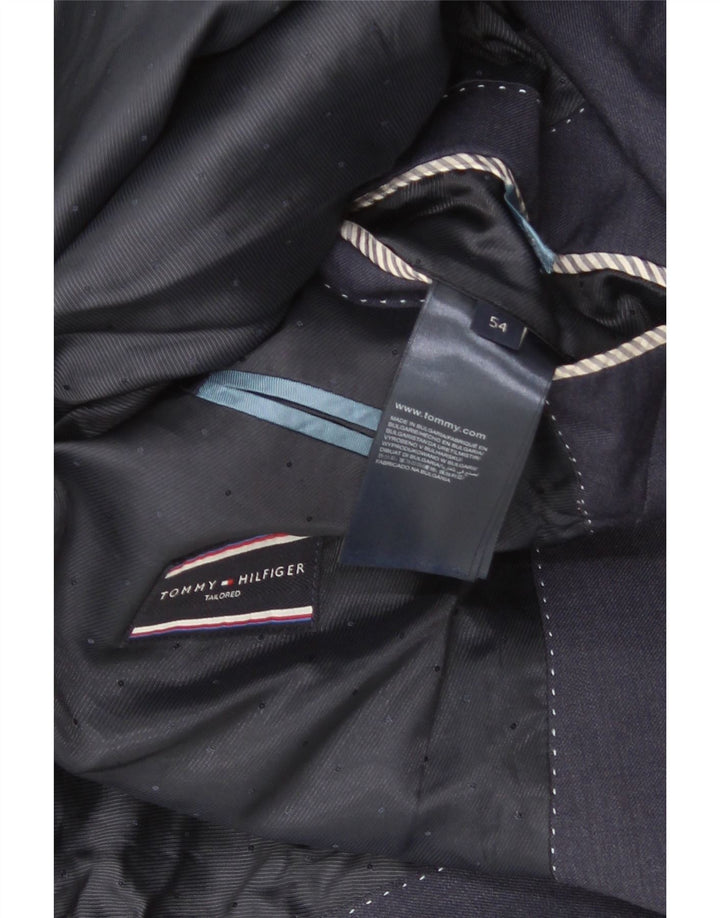 Tommy Hilfiger Herre skræddersyet 2-knaps blazerjakke IT 54 2XL Marineblå