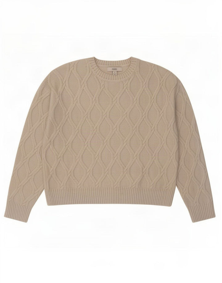 Marks & Spencer Dame sweater med rund hals DK 14 Medium Beige