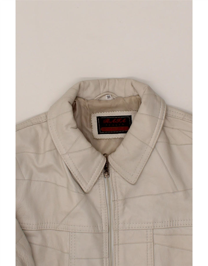 VINTAGE Womens Bomber Jacket UK 20 2XL White Vintage Vintage and Second-Hand Vintage from Messina Hembry 
