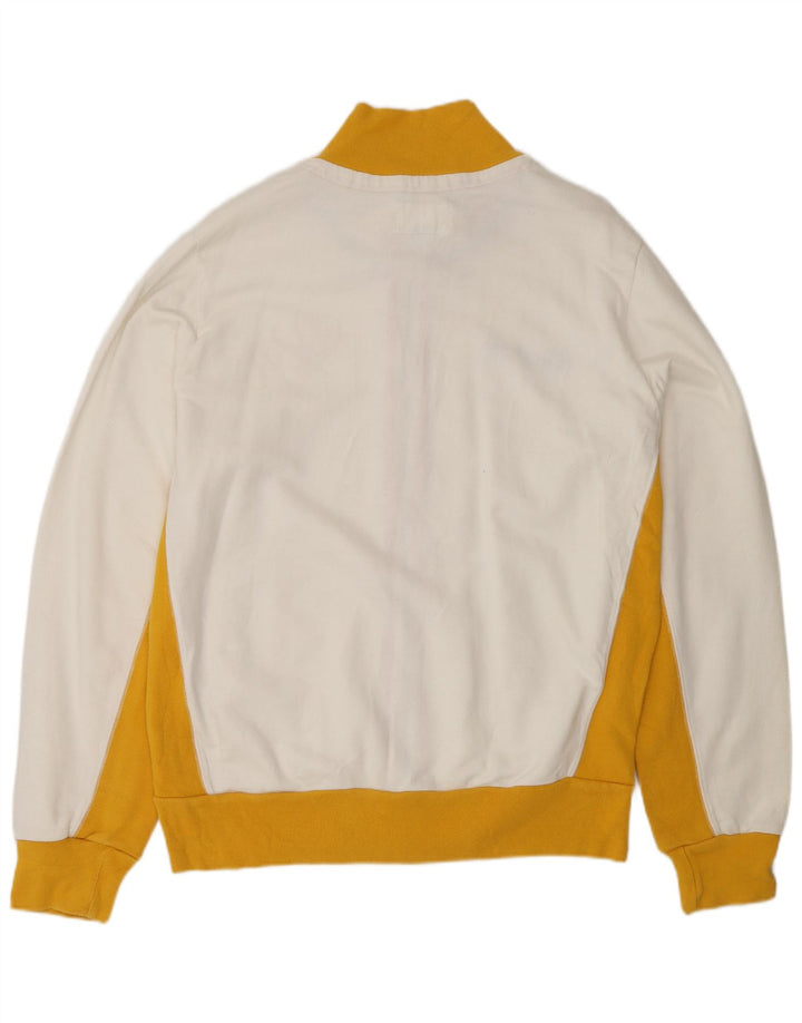 WOOLRICH Grafisk træningsdragt til mænd Topjakke XL Hvid Colourblock Bomuld