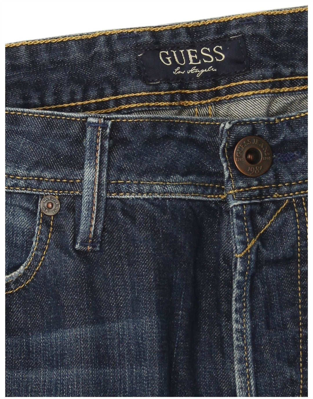 Guess Herre Rebel Regular Straight Jeans W34 L34 Blå