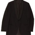 VINTAGE Mens 1 Button Blazer Jacket UK 38 Medium Black Vintage Vintage and Second-Hand Vintage from Messina Hembry 