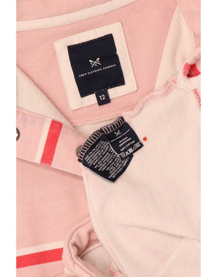 Crew Clothing Dame Sweatshirt Jumper UK 12 Medium Pink Striped