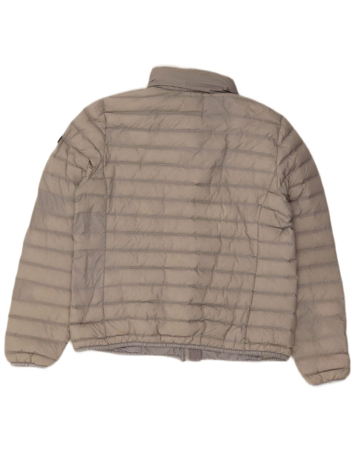 Superdry Polstret hættejakke til kvinder UK 16 Stor grå nylon