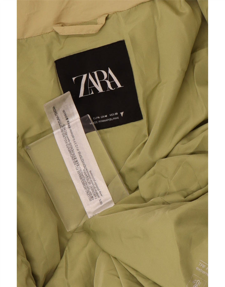 ZARA Oversized polstret jakke til kvinder UK 14 Medium Beige Polyester