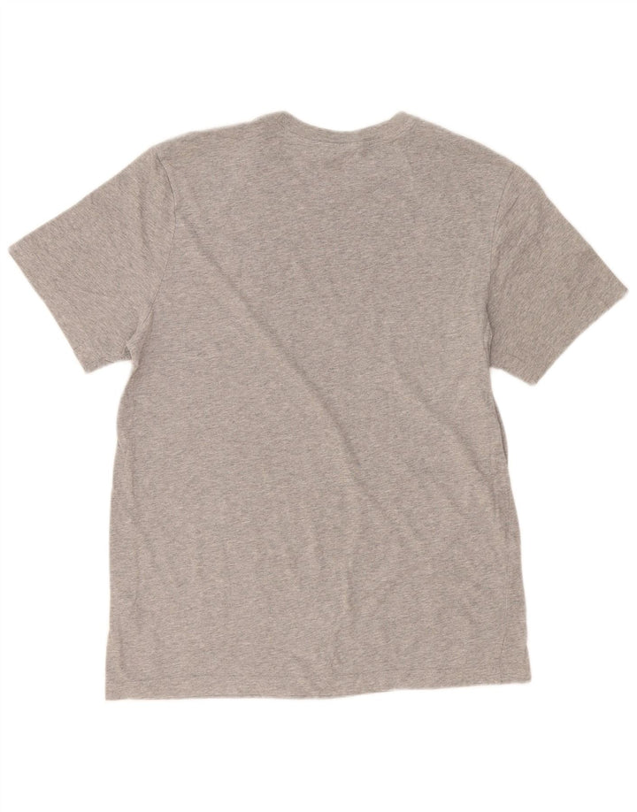 Nike Herre The Tee T-Shirt Top Medium Grey Bomuld