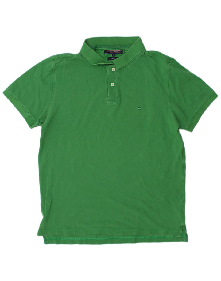 TOMMY HILFIGER Slim Fit poloshirt til mænd, stor grøn