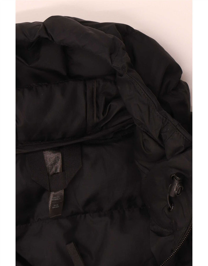Adidas Dame Hætte Polstret Jakke UK 16 Stor Sort Polyester