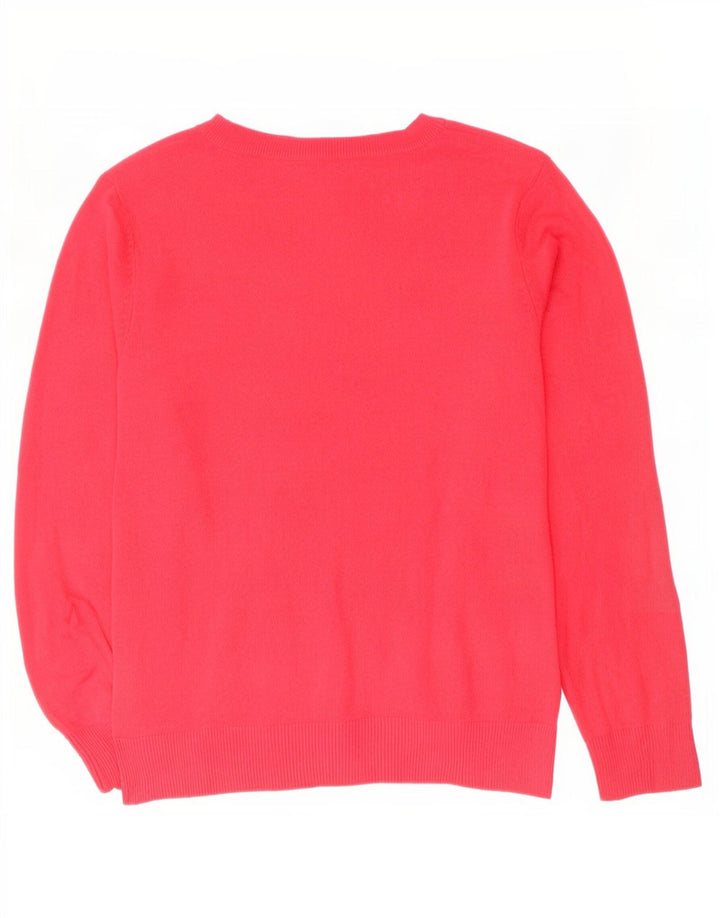 Marks & Spencer Dame Boat Neck Jumper Sweater UK 12 Medium Pink