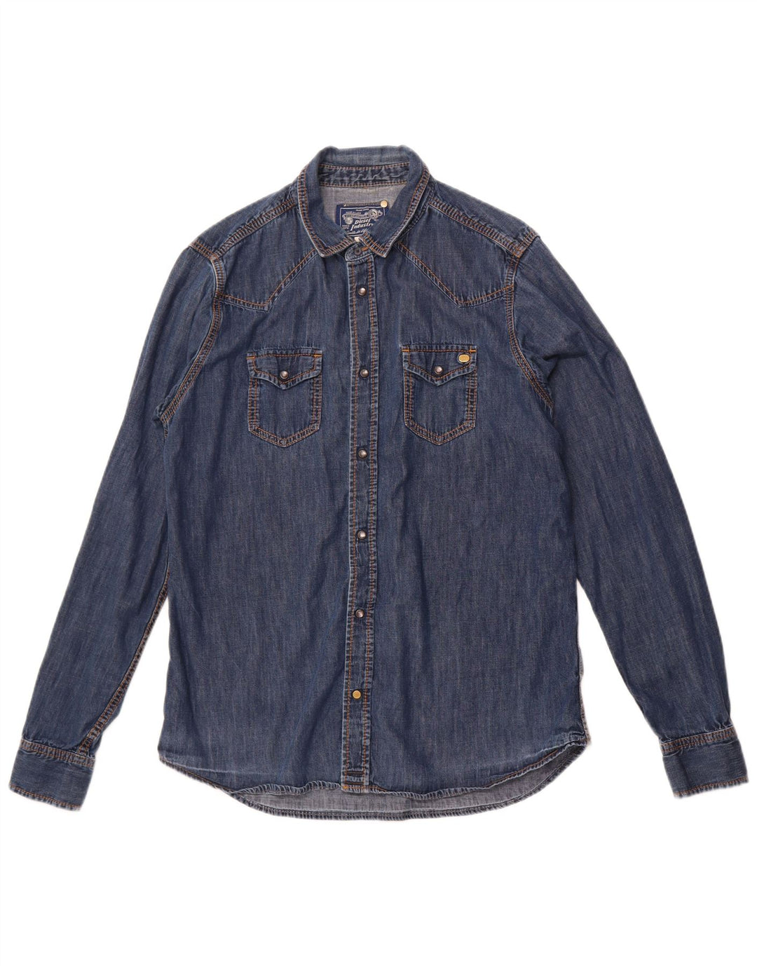 DIESEL Herre Denim Shirt XL Blå Bomuld