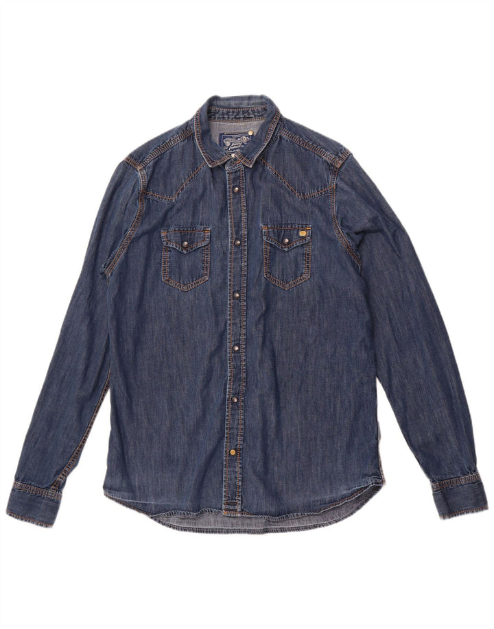 DIESEL Herre Denim Shirt XL Blå Bomuld