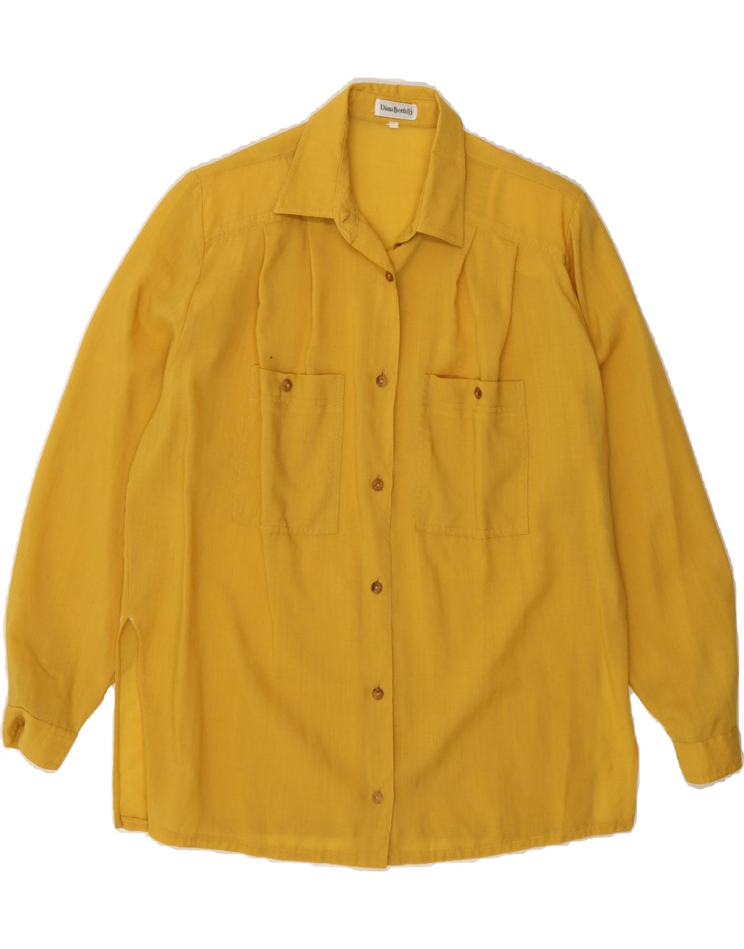DIANA BENTALLS Womens Shirt Blouse UK 16 Large Yellow Vintage Diana Bentalls and Second-Hand Diana Bentalls from Messina Hembry 