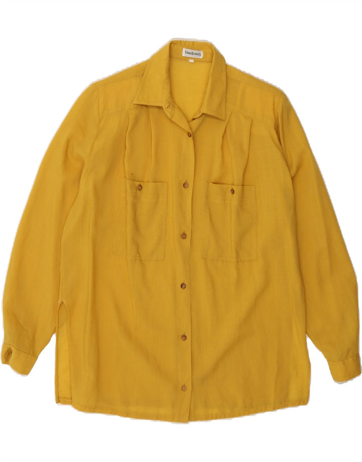 DIANA BENTALLS Womens Shirt Blouse UK 16 Large Yellow Vintage Diana Bentalls and Second-Hand Diana Bentalls from Messina Hembry 