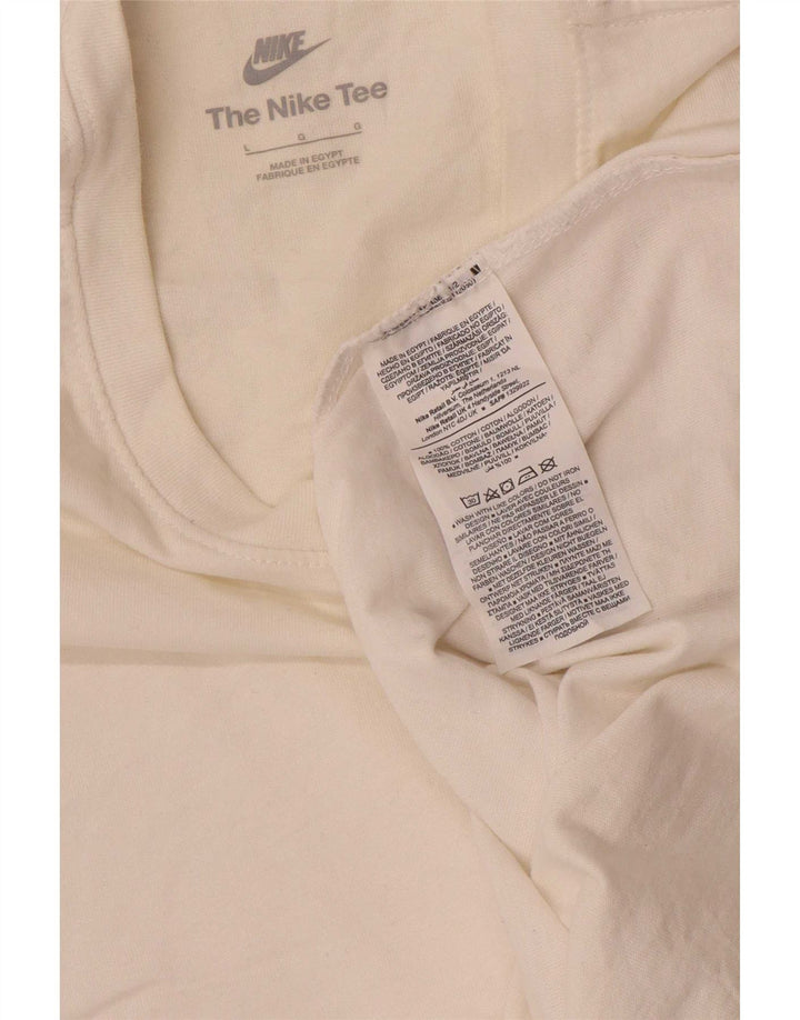 Nike T-shirt top til mænd, stor hvid bomuld