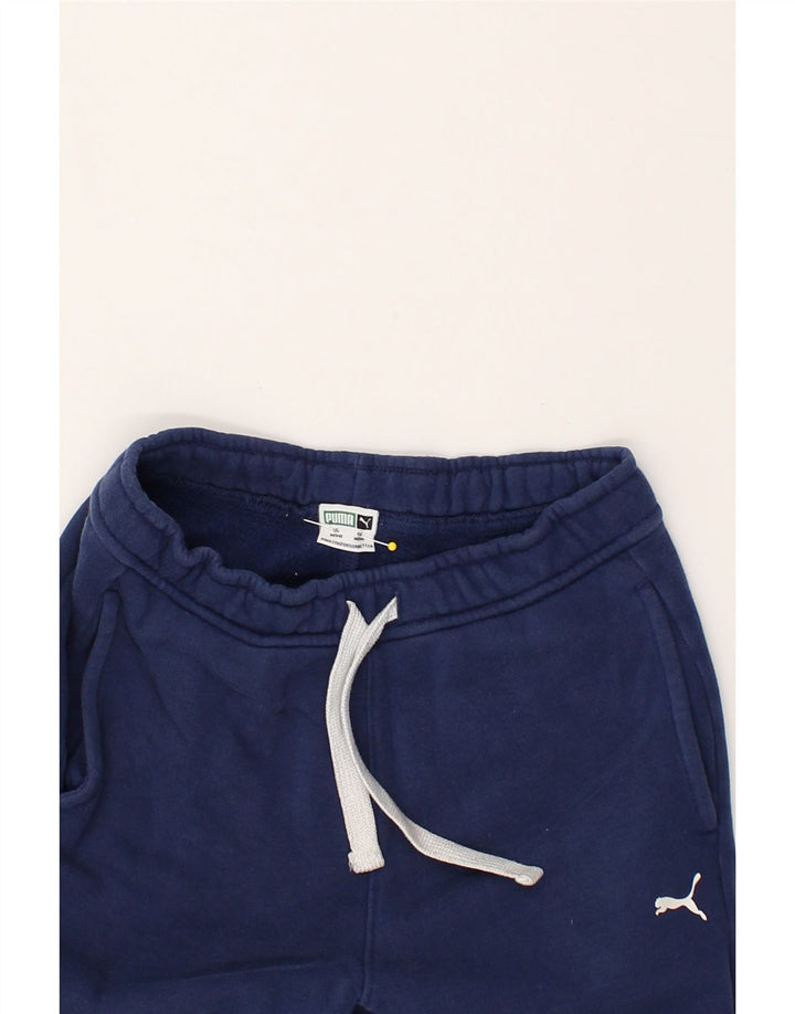 PUMA Boys Graphic Tracksuit Trousers 7-8 Years Medium Navy Blue | Vintage Puma | Thrift | Second-Hand Puma | Used Clothing | Messina Hembry 