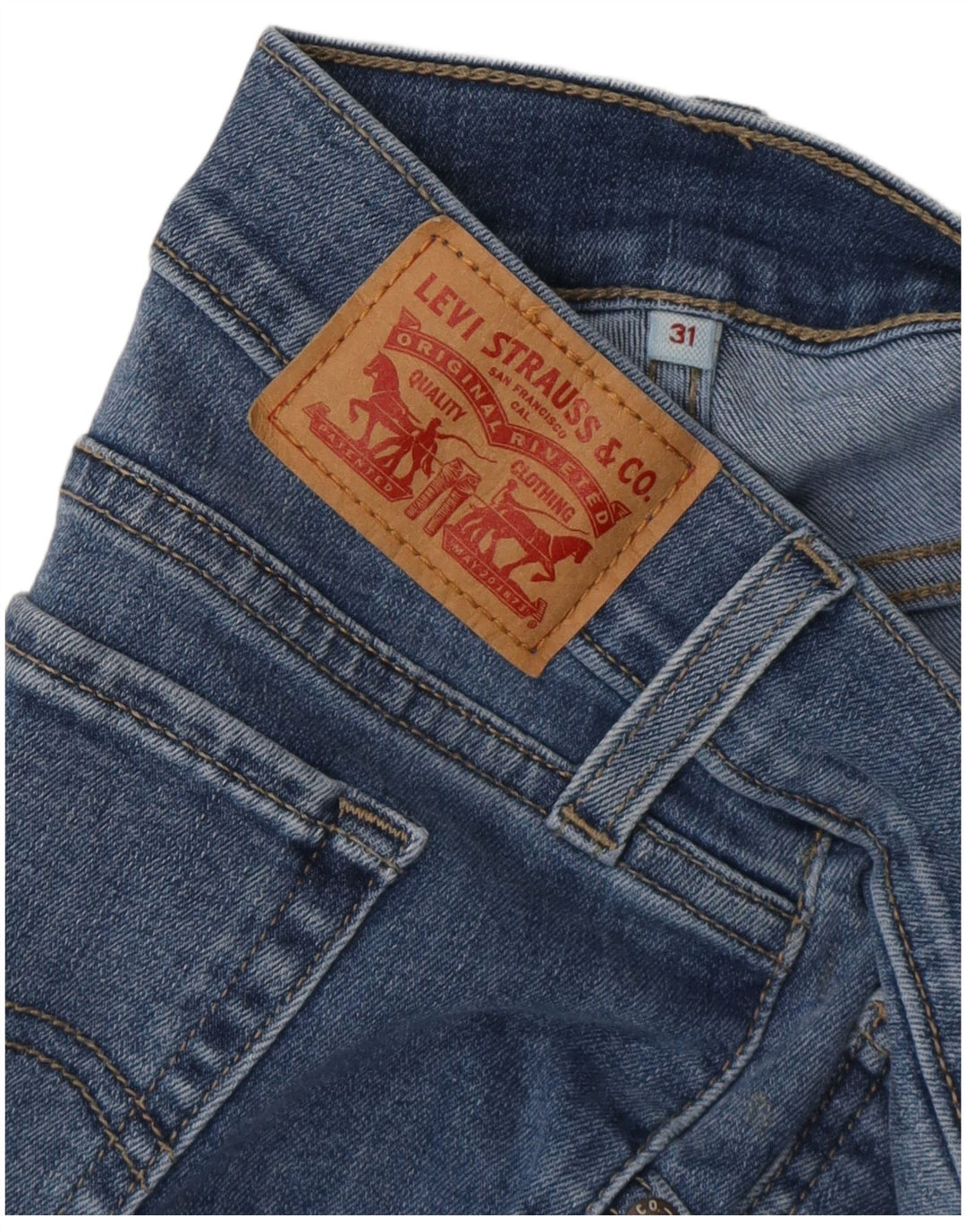 LEVI'S Dame Capri Jeans W31 L21 Blå