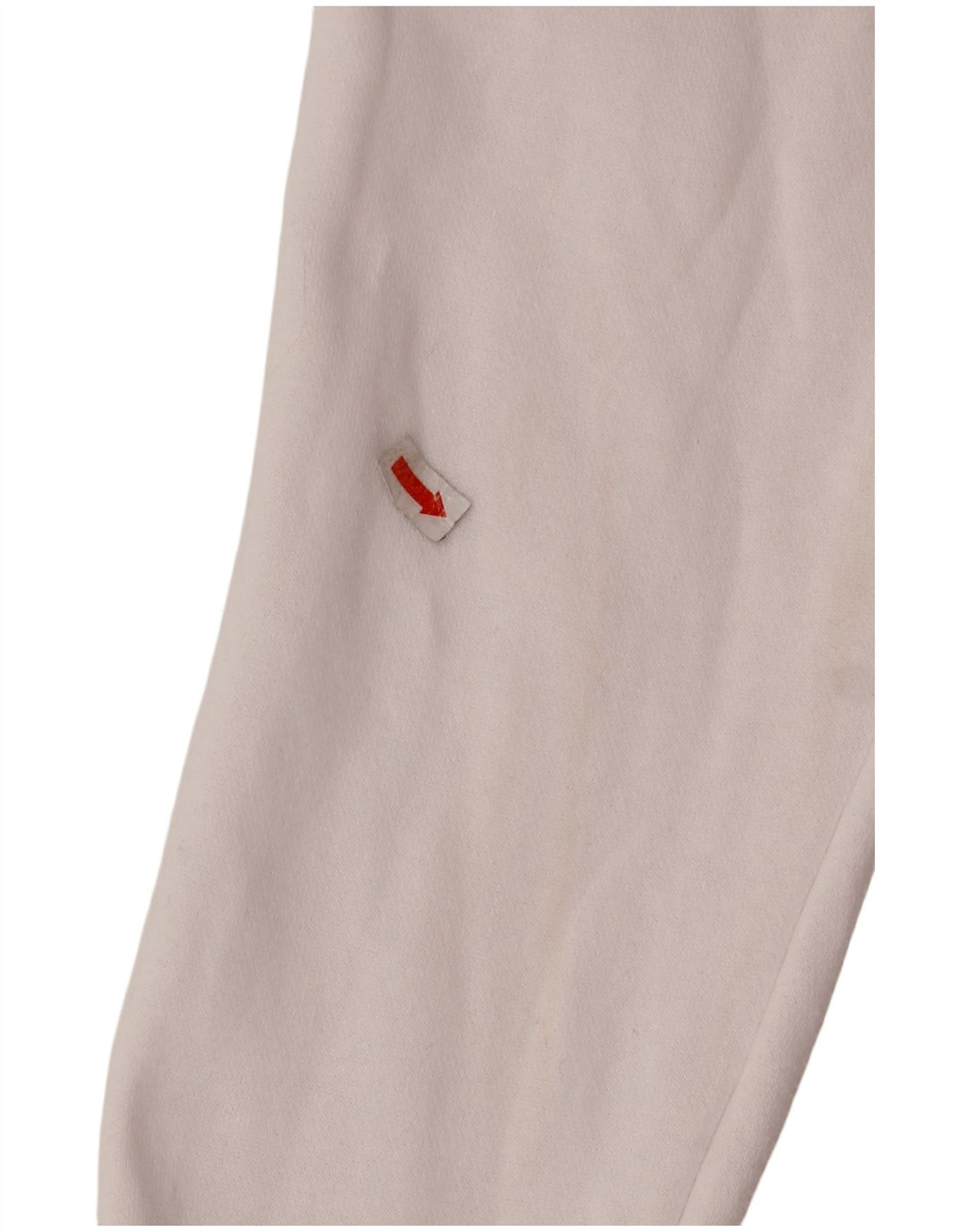 FILA Dame Grafisk Zip Neck Sweatshirt Jumper UK 16 Stor hvid bomuld