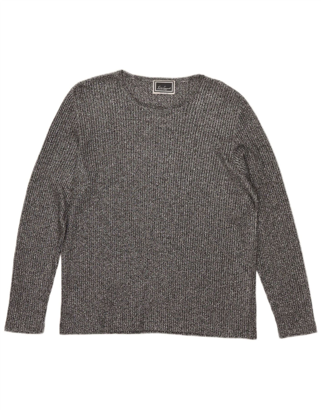 Luisa Spagnoli Dame Top Langærmet UK 12 Medium Grå Flecked