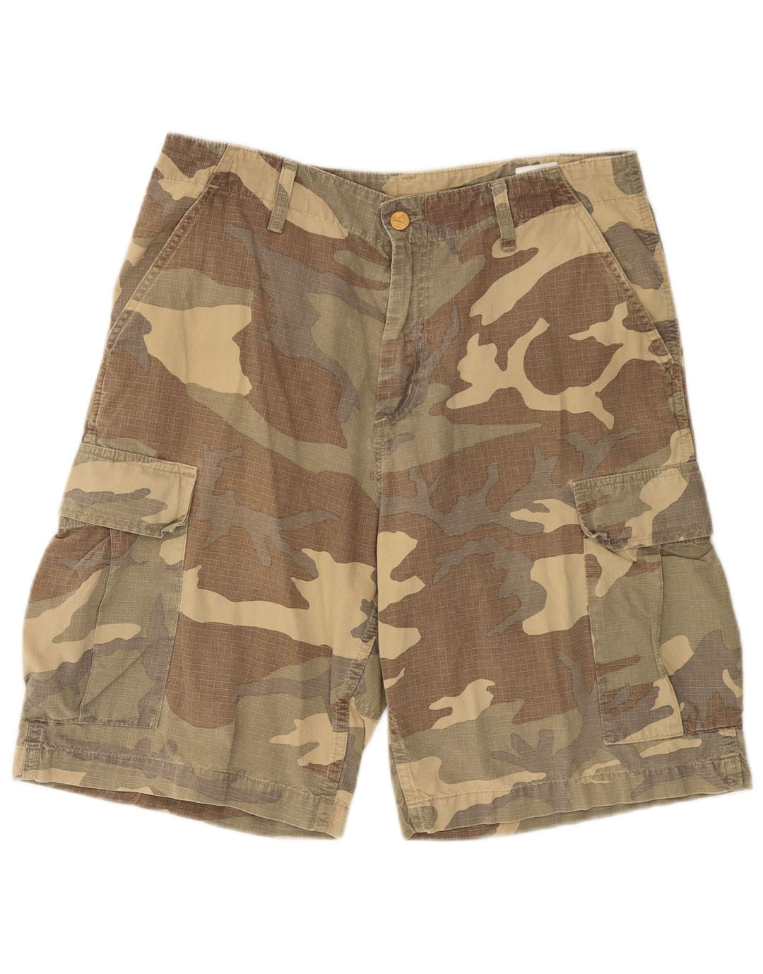 CARHARTT Herre Cargo Shorts W31 Medium Flerfarvet Camouflage Bomuld