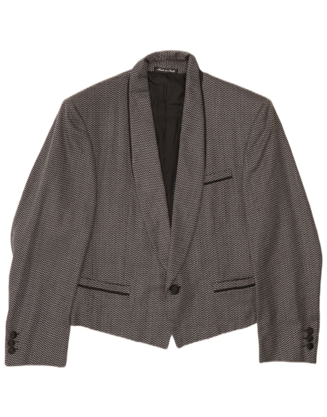 Pal Zileri Herre 1-knap blazerjakke IT 44 XS Sort plettet uld