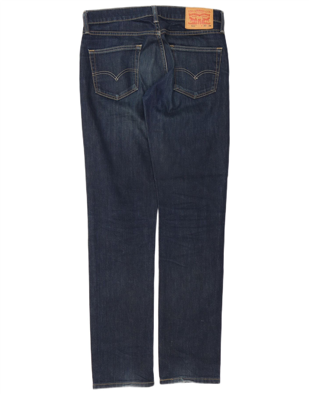 LEVI'S Herre 511 Slim Jeans W30 L34 Marineblå Bomuld
