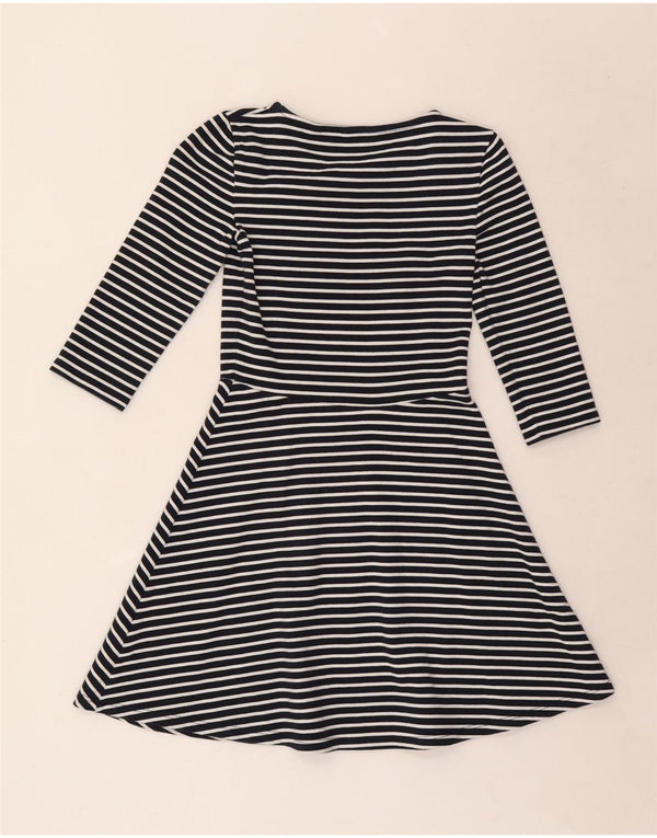 Jack Wills Dame 3/4-ærmet A-line kjole UK 8 Small Navy Blue Pinstripe