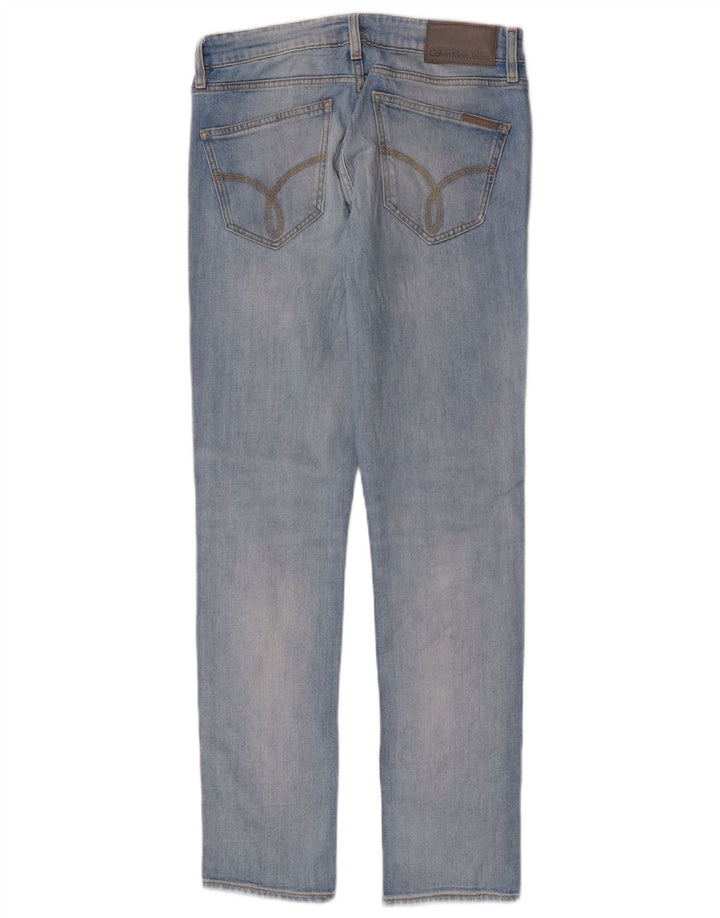 Calvin Klein Herre Slim Jeans W31 L32 Blå Bomuld