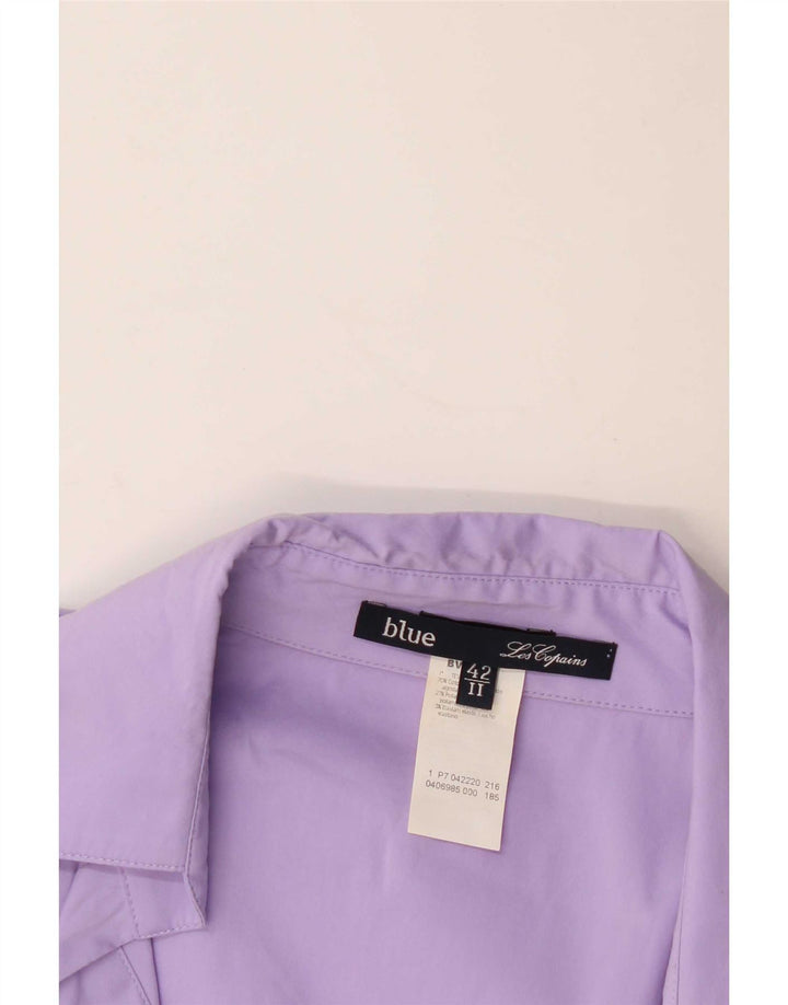 Les Copains Dame Pullover Shirt IT 42 Medium Lilla Bomuld
