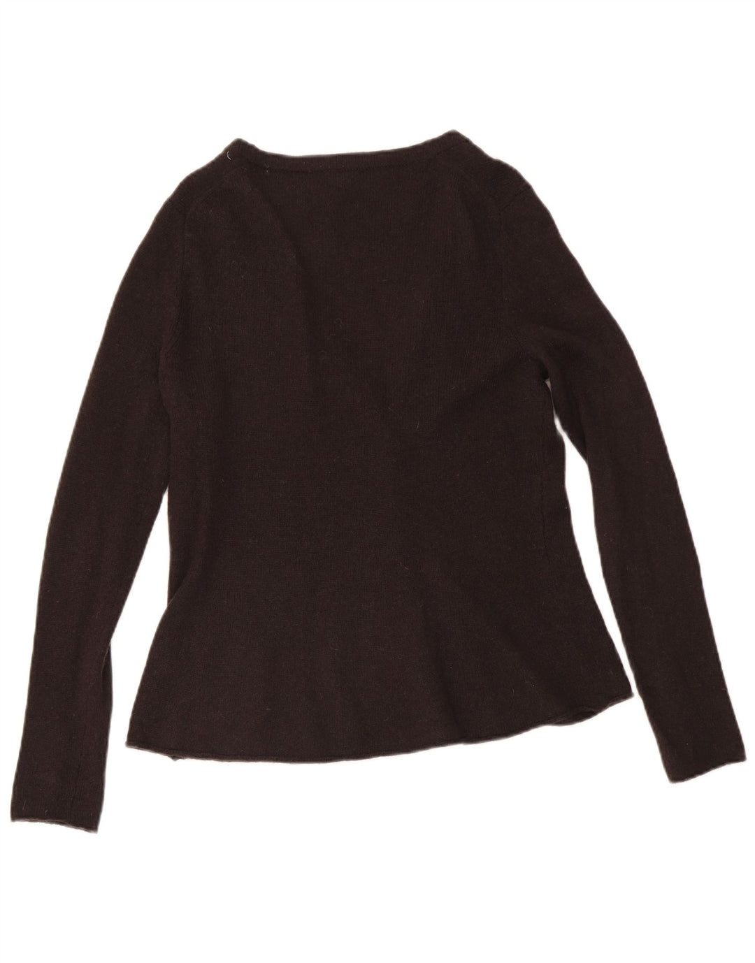 Hobbs Dame Cardigan Sweater UK 14 Medium Brun Lammeuld