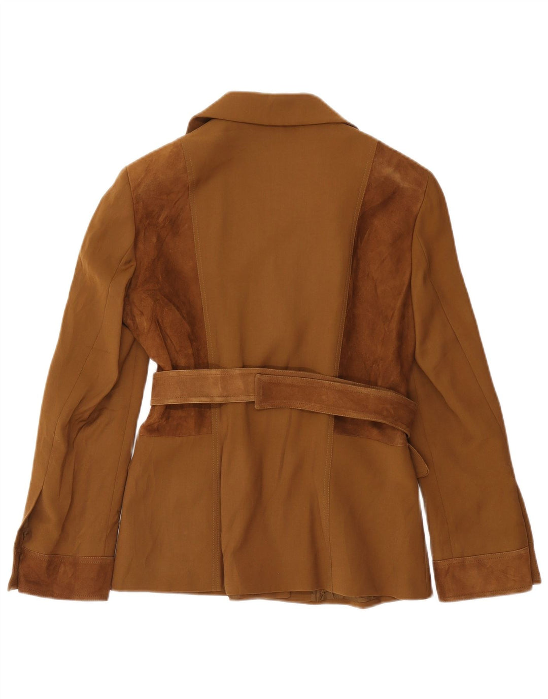 Paola Antonini Dame Blazer Jacket UK 16 Stor Brun Uld