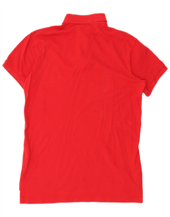RALPH LAUREN Mens Custom Fit Polo Shirt Small Red Cotton