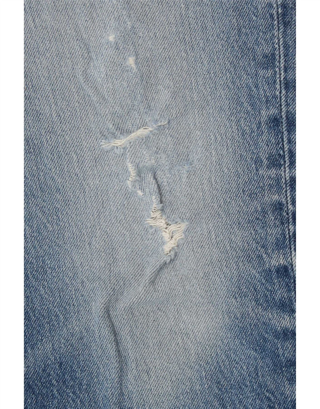 Levi's Men Distressed Straight Jeans W32 L30 Blue Cotton