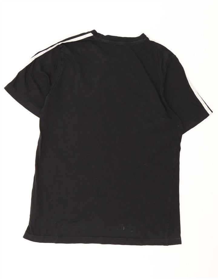 ADIDAS Herre T-Shirt Top Medium Sort Bomuld