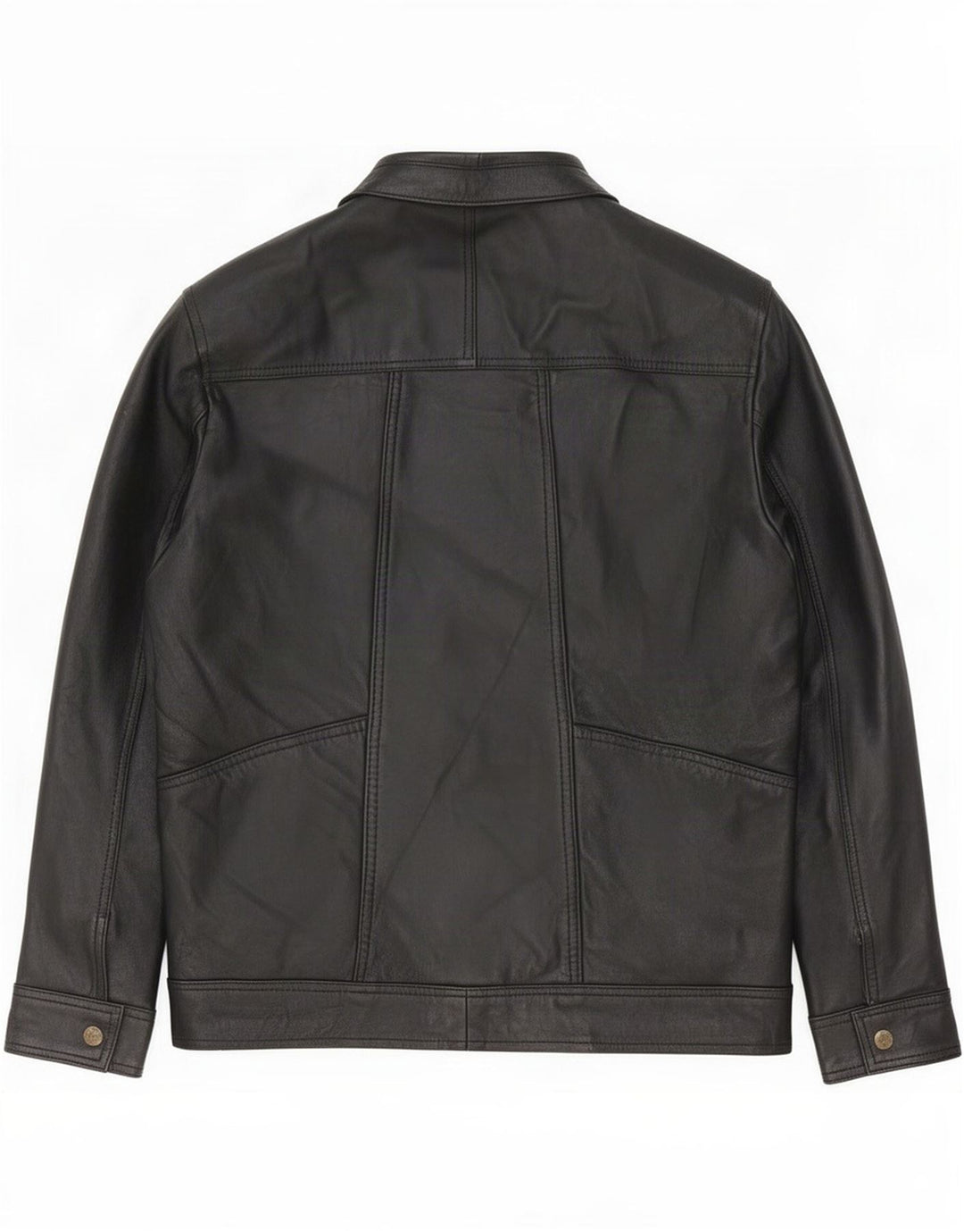 Vintage Herre Læder Biker Jacket UK 40 Large Black