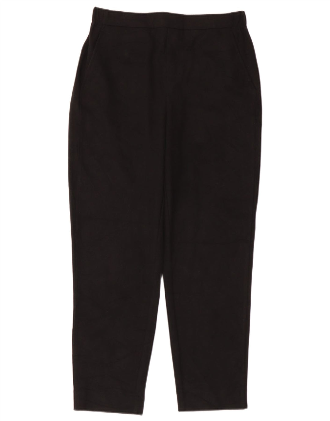 Benetton Womens Tapered Cropped Trousers W30 L25 Sort