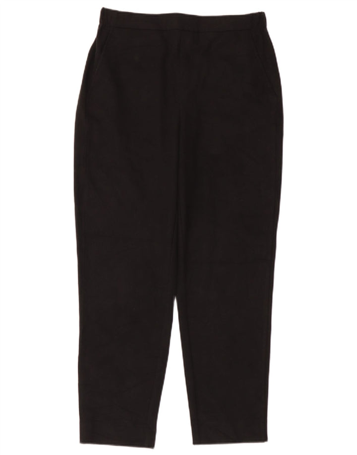 Benetton Womens Tapered Cropped Trousers W30 L25 Sort