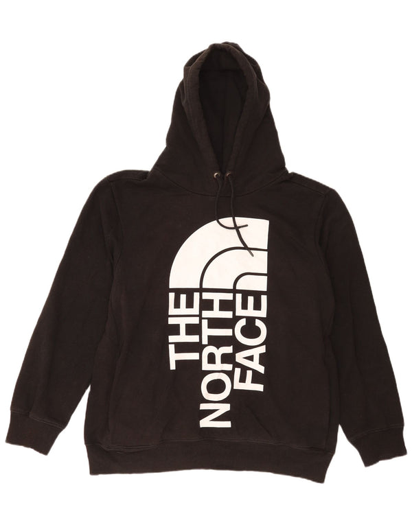 The North Face Mens Graphic Hoodie Jumper Large Black Cotton