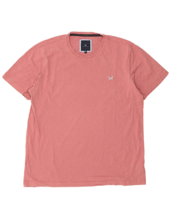Crew Clothing Herre T-Shirt Top XL Pink Bomuld