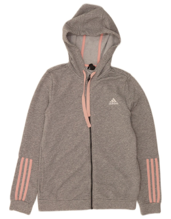 Adidas Dame Hættetrøje Sweater UK 12/14 Medium Grey Flecked Bomuld